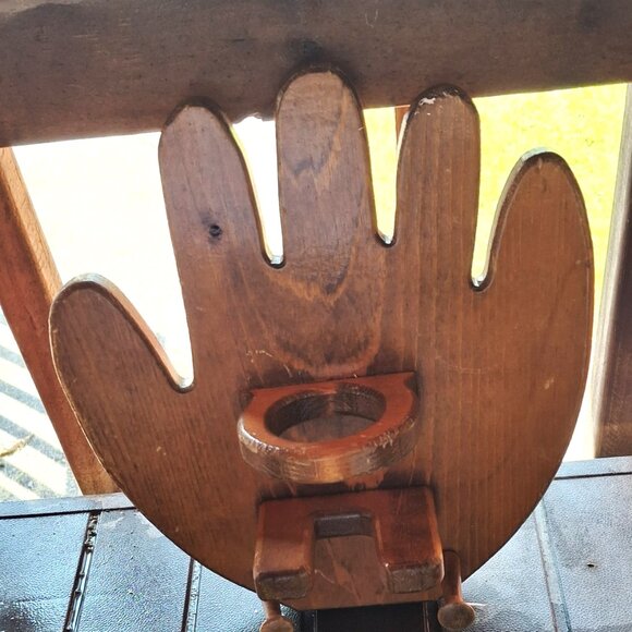 WOOD WALL PLACK, BOYS ROOM DECOR, BASEBALL GLOVE THAT HOLDS BAT AND BALL, - Picture 1 of 3